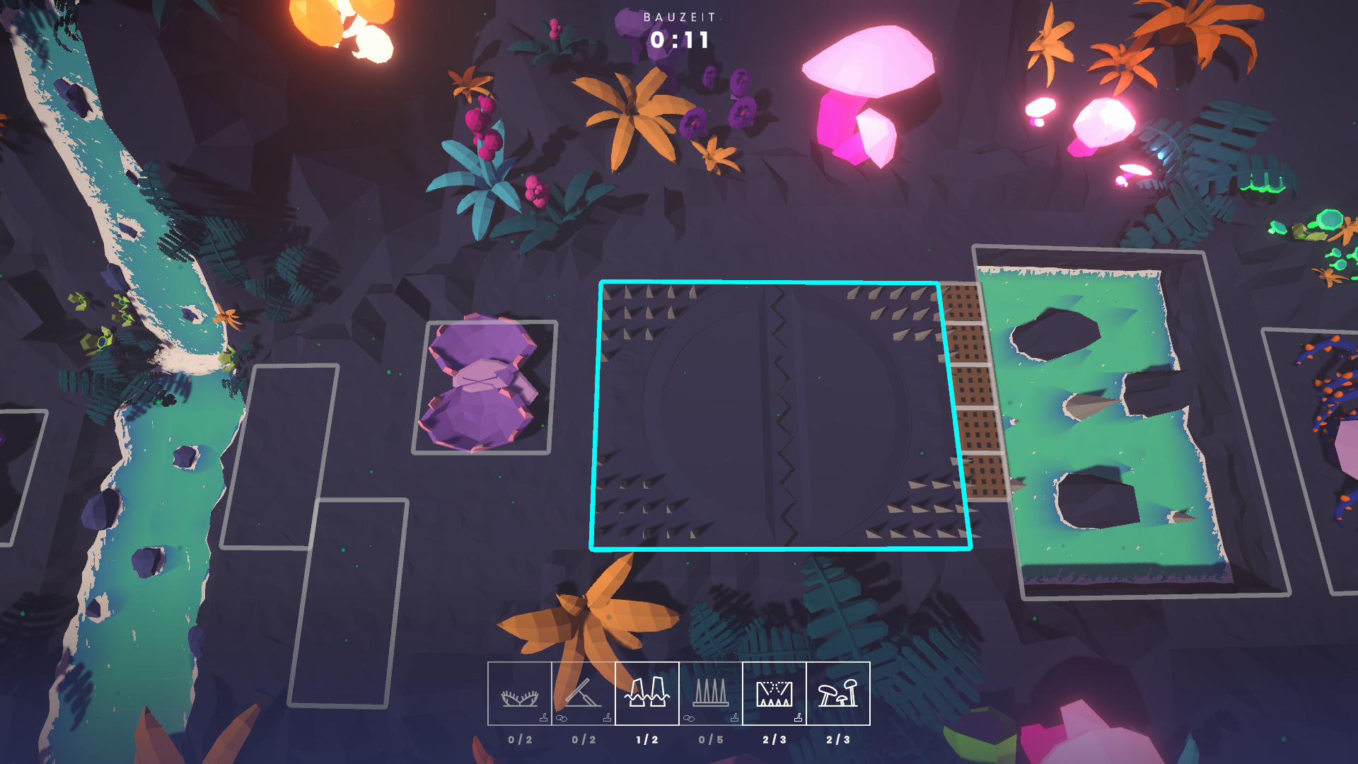 Der Builder baut einen Fallenparcours.