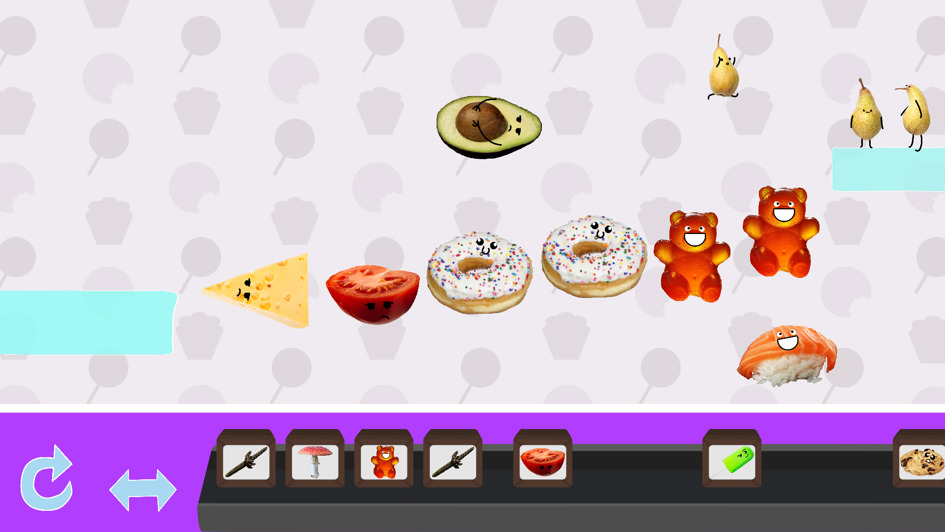 Gameplay eines einfachen Levels, bei dem bereits ein vollständiger Weg gebaut wurde.