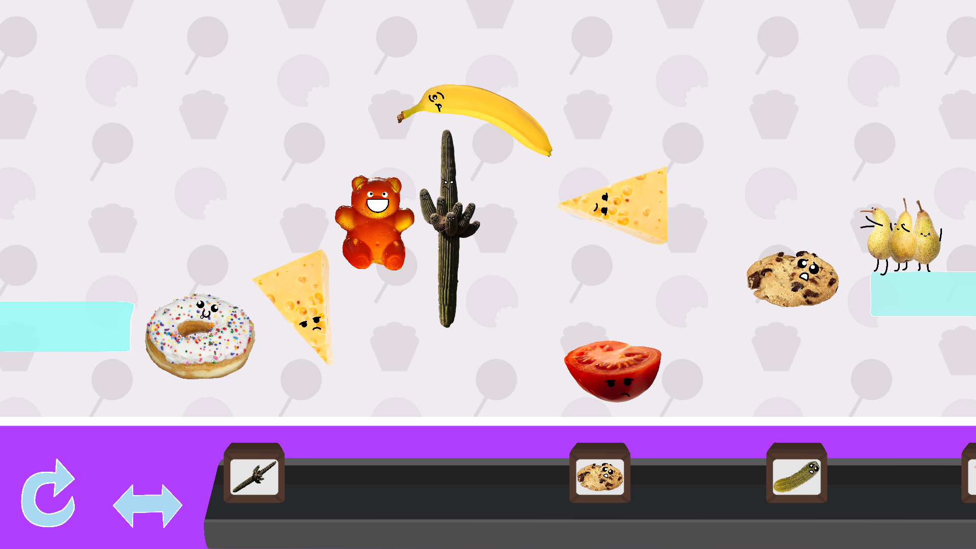 Gameplay eines fortgeschrittenen Levels, bei dem gerade das Ziel erreicht wurde.